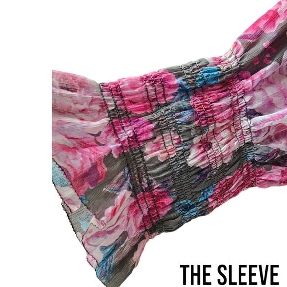 TORRID Crinkle Chiffon Off the in Shoulder Blouse NWT sz 3 - Picture 5 of 14